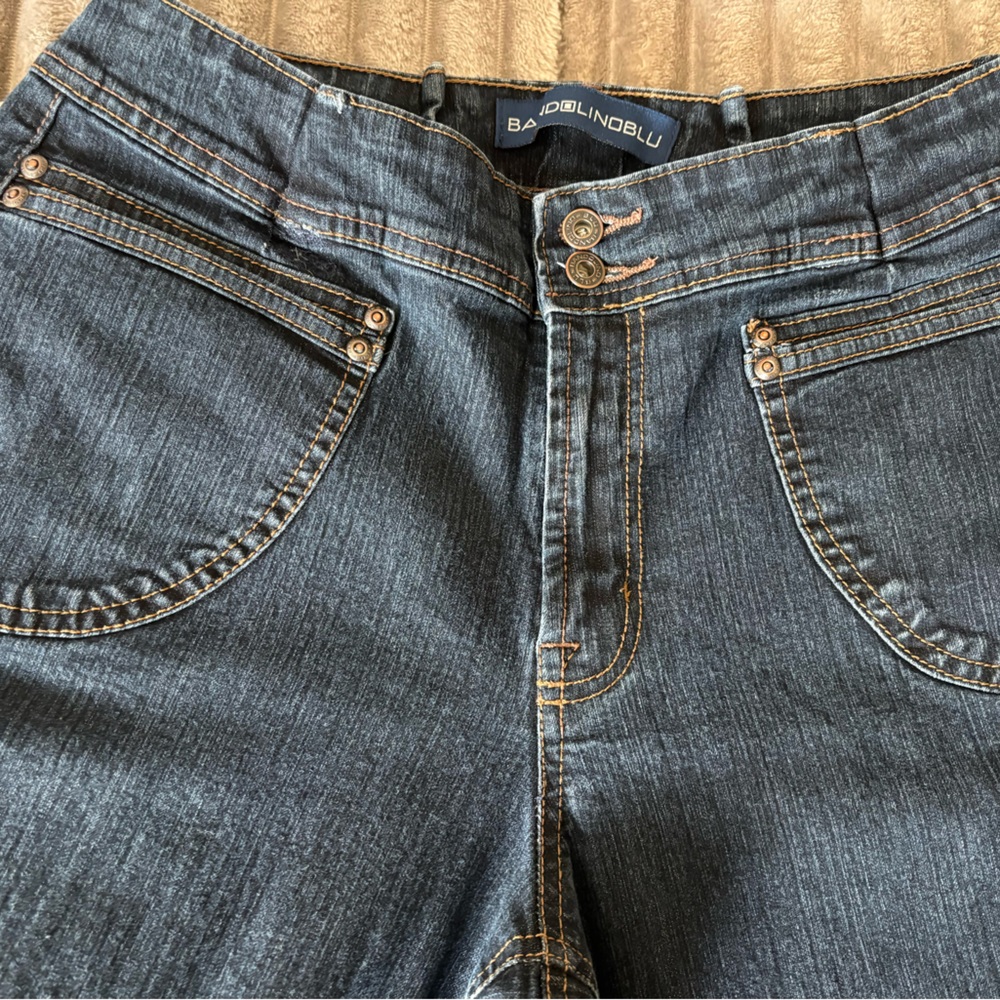 Bandolino Bootcut Pocket Blue Denim Jeans Size 10 Trendy Cute - Picture 4 of 7